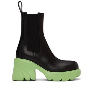 Bottega Veneta Flash Chelsea Boots Black Green Women’s EU 38.5/US 8.5